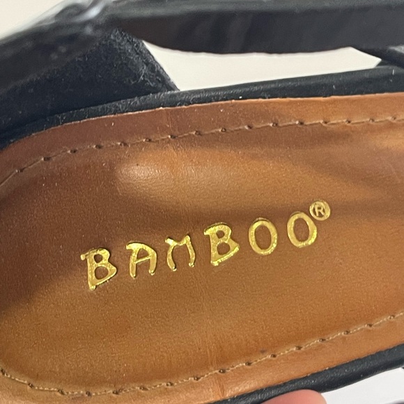 Bamboo Straps Heel Block Sandals #10 - Picture 4 of 7